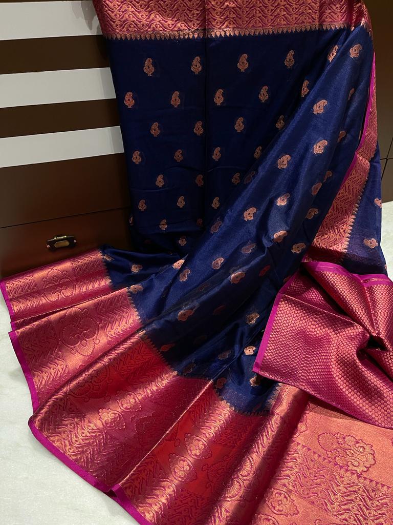 Banarasi dyable warm soft silk saree - Vannamayil Fashions