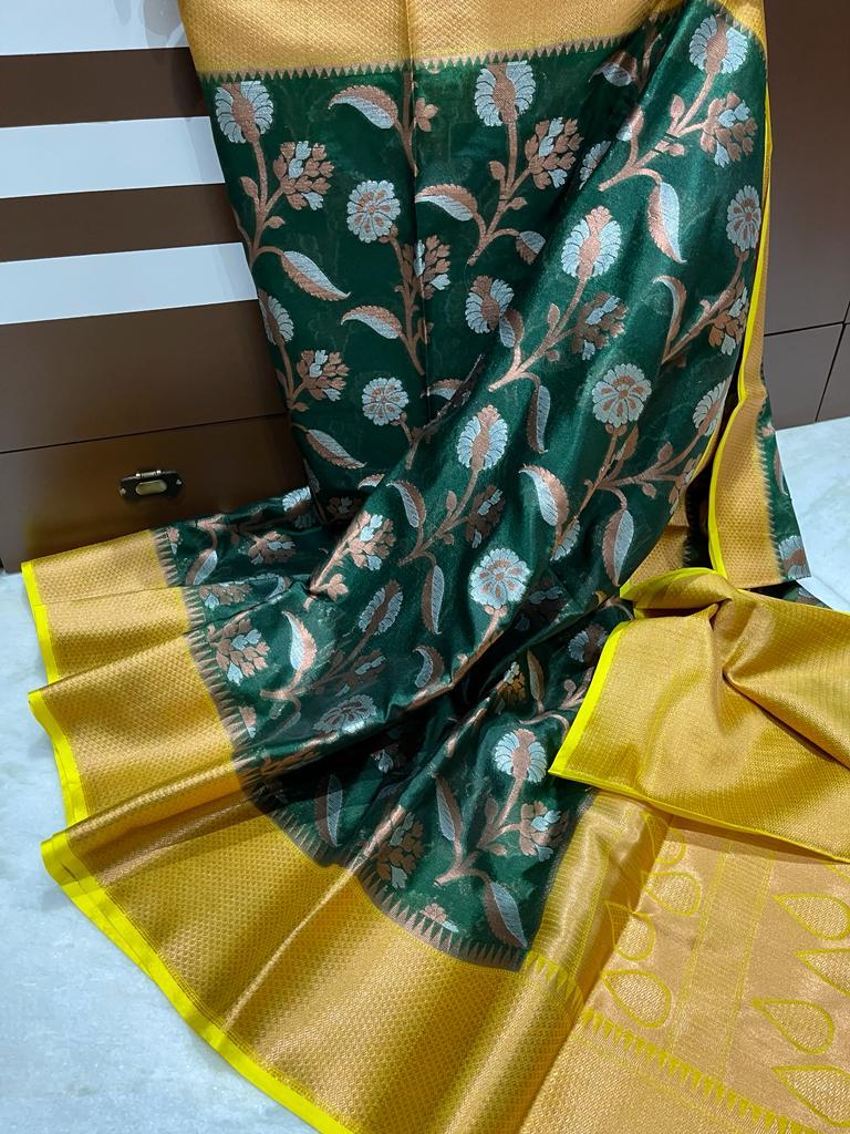 Banarasi dyable warm soft silk saree - Vannamayil Fashions