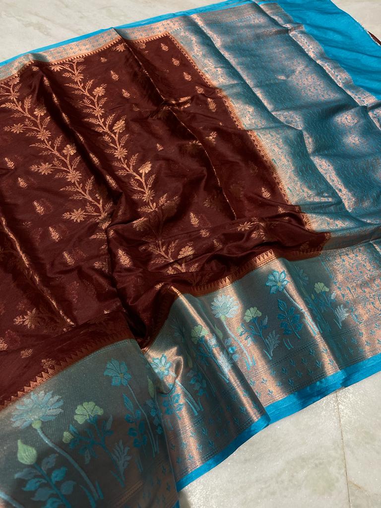 Banarasi dyable warm soft silk saree - Vannamayil Fashions