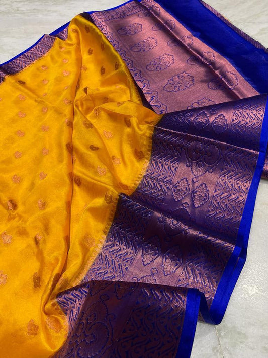 Banarasi dyeable warm silk saree