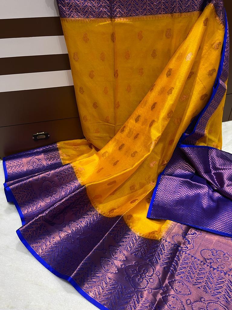 Banarasi dyeable warm silk saree