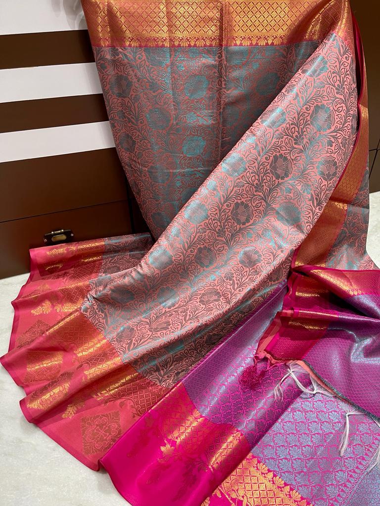 Banarasi Softy Zari Tanchui Silk Saree Zari Weaving Body Border Heavy Rich  Pallu Wedding Partywear Traditional Indian Saree FREE SHIPPING - Etsy