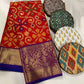 Banarasi type ikkat design semi silk saree - Vannamayil Fashions