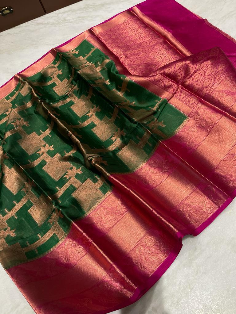 Banarasi warm soft silk saree - Vannamayil Fashions