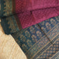 Bandhani printed smooth linen mix spun silk saree