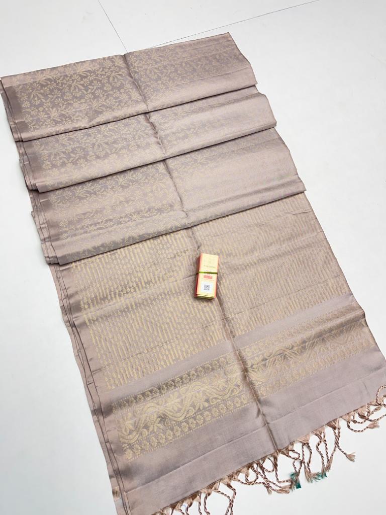 Borderless pure soft silk saree