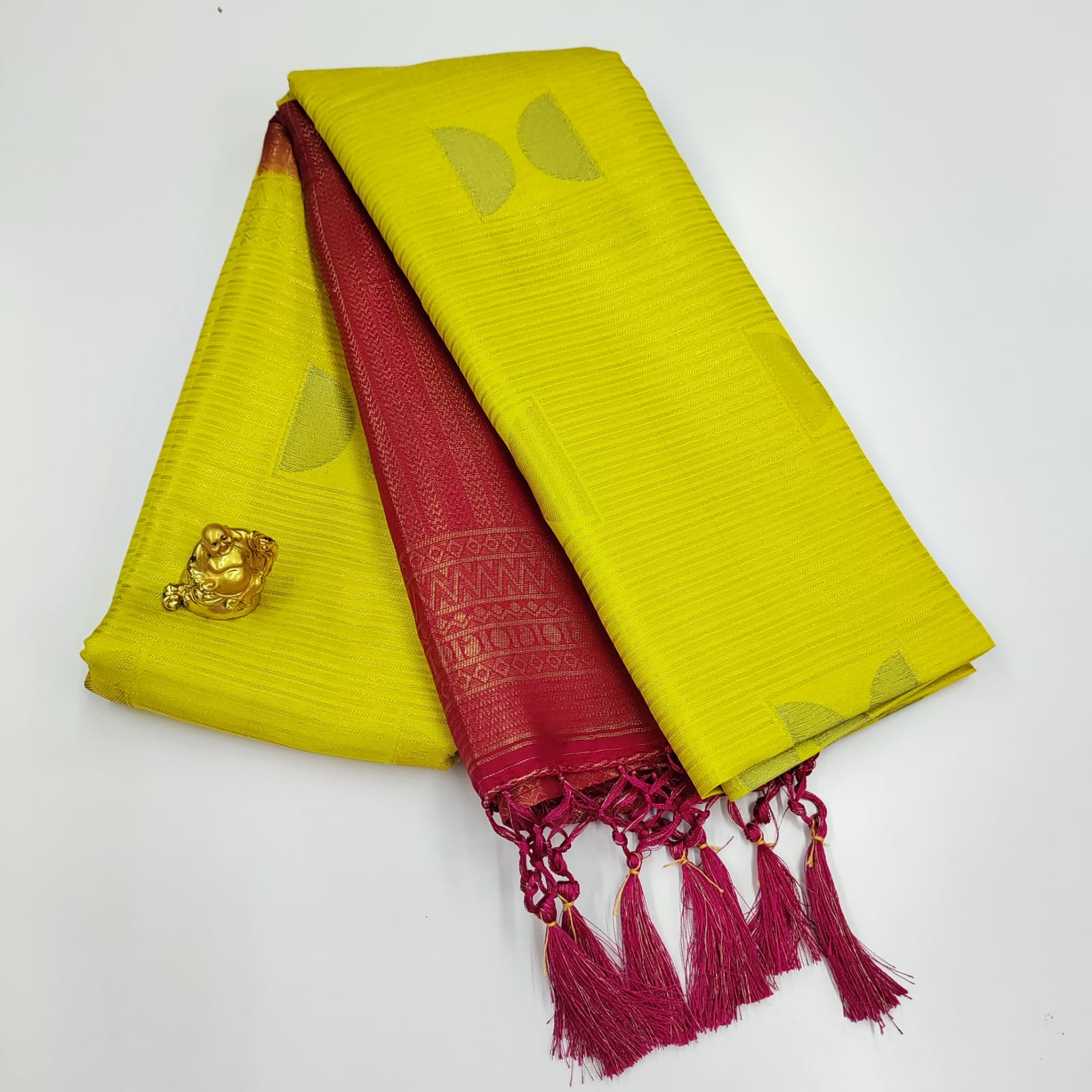 prakash_silks_and_sarees Look trendy in the soft drapes! The royal radium  yellow saree in silver l… | Traditional silk saree, Silk cotton sarees,  Silk sarees online