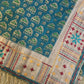 Champa tussar silk kutch embroidery work saree