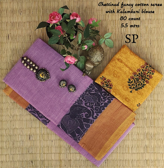 Chettinad fancy cotton saree