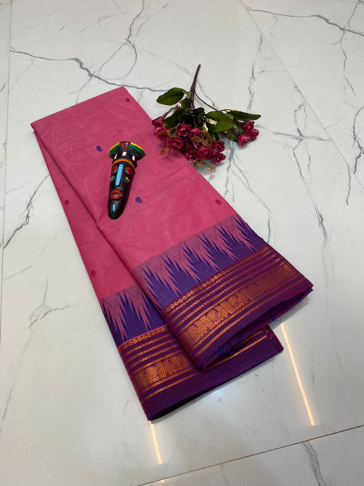 Casual Wear Plain Chettinad Cotton Sarees, Without Blouse, 5.5 m at Rs  750/piece in Kochi