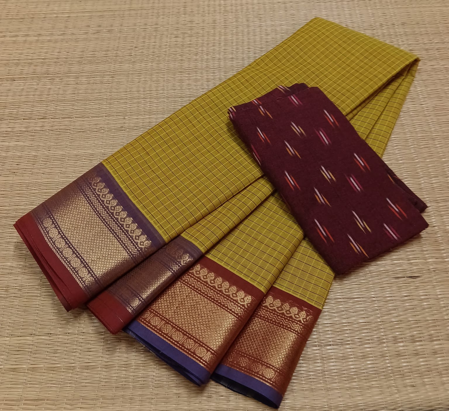 Casual Wear Solid Chettinad Pure Cotton Sarees, 5.5 m (separate blouse  piece) at Rs 1450/piece in Bengaluru