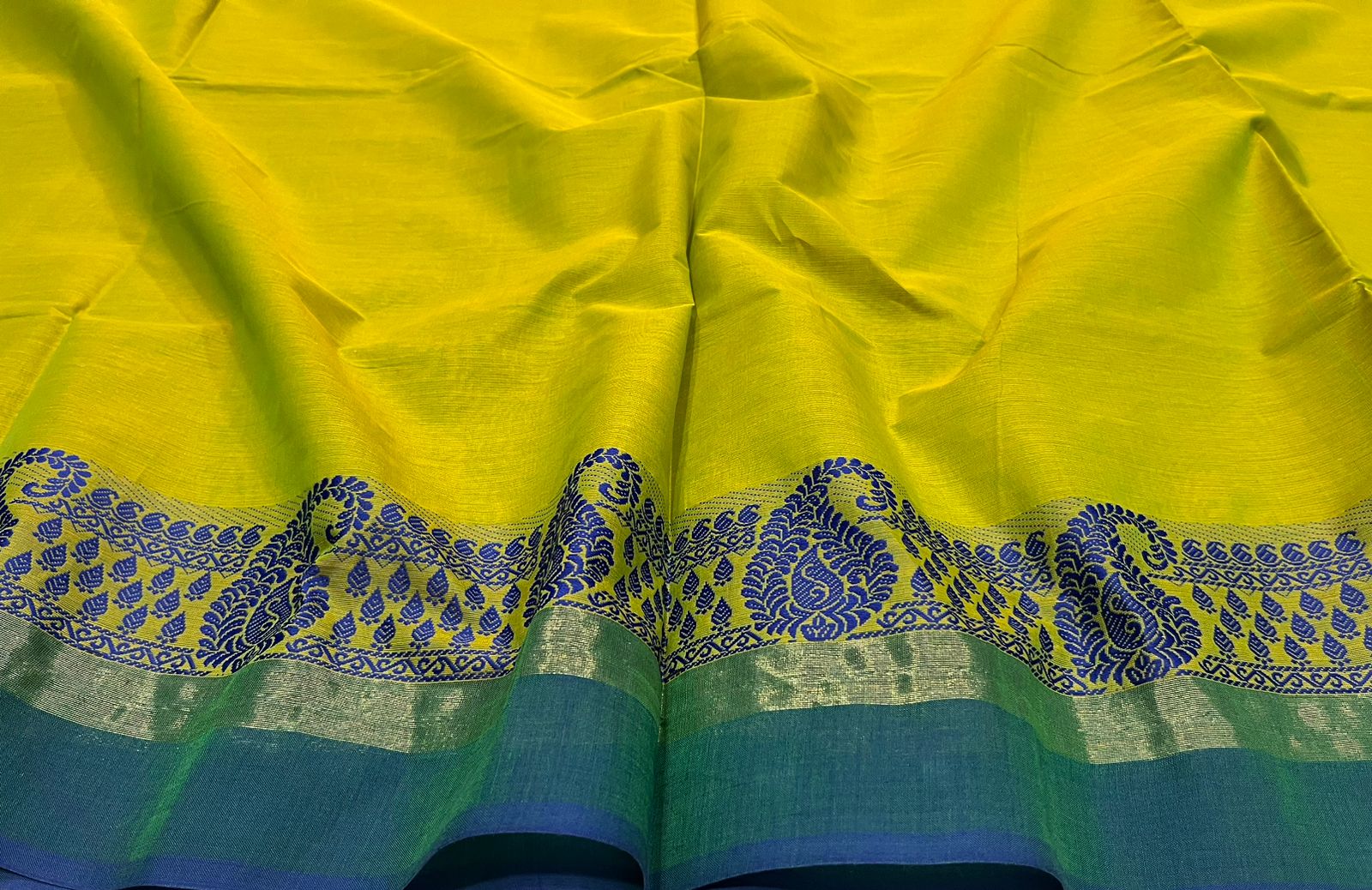 Thread mango plain chettinad cotton saree