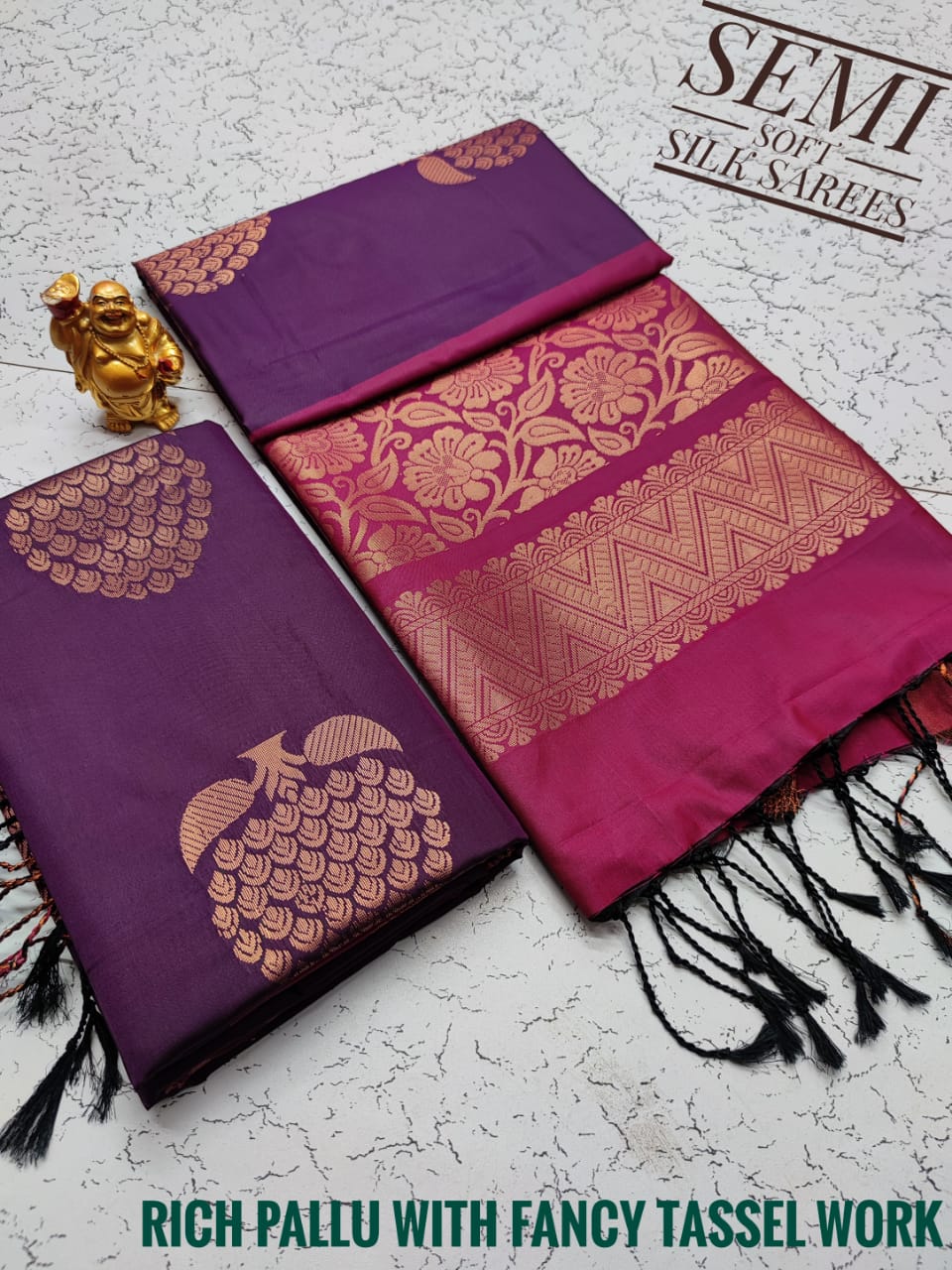 Half And Half Colored Kanchipuram Silk Saree – Sundari Silks