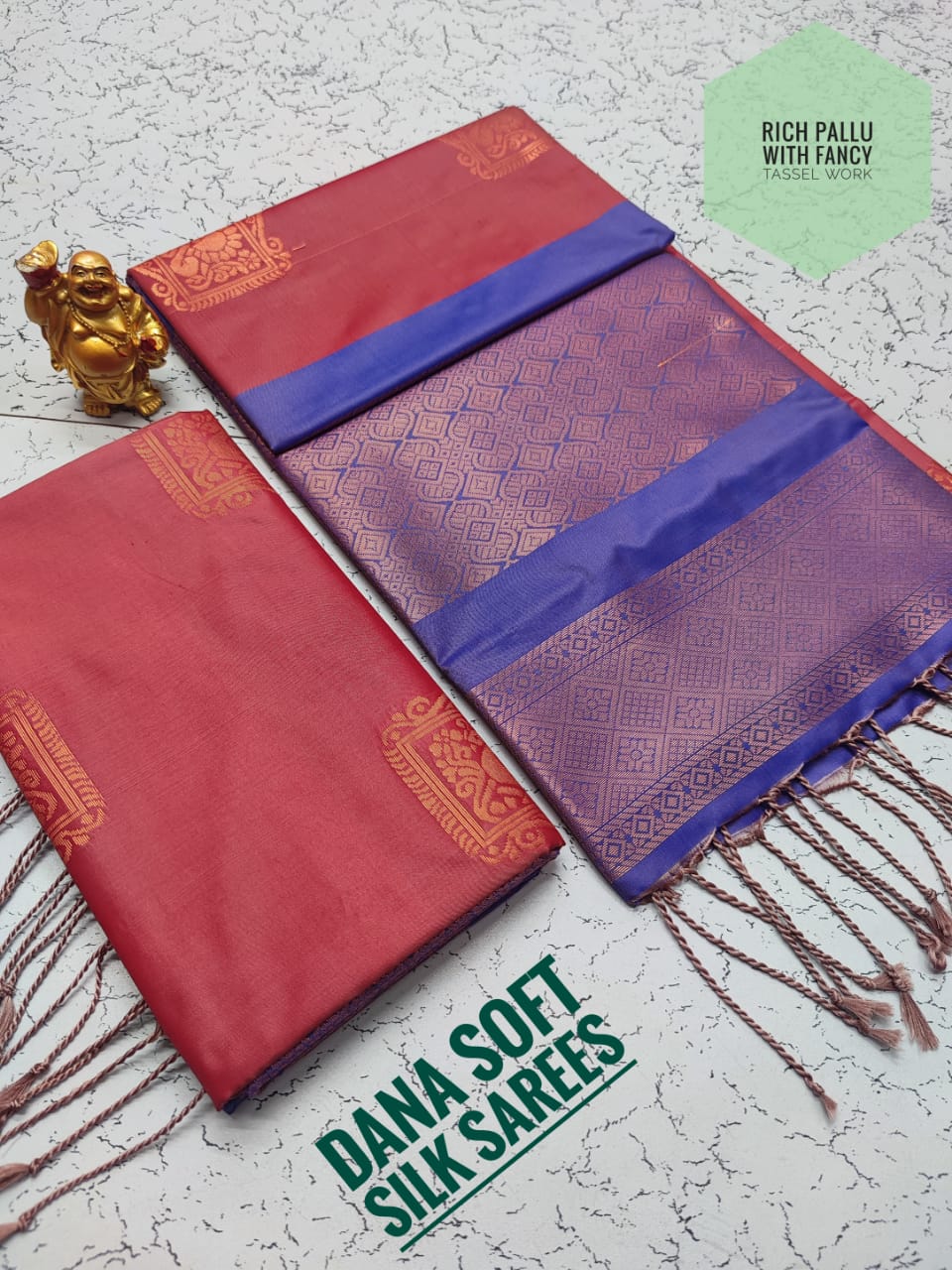 Fancy soft silk borderless saree