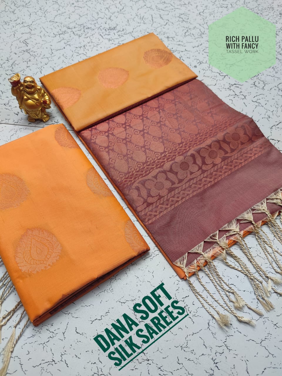Fancy soft silk borderless saree