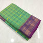 Kanchi cotton double side zari border work saree