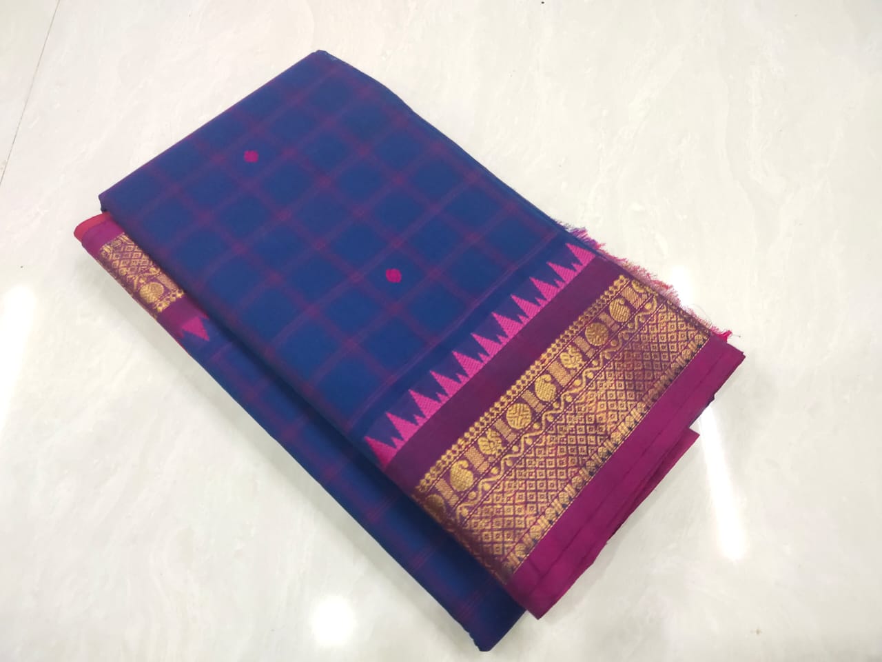 Black Semi Dupion With Double Side Pink Border. Code: S0918KF470105 Cost:  7700 INR Weight:0.906 Kg Length… | Pure silk sarees, Kanjivaram sarees  silk, Saree designs