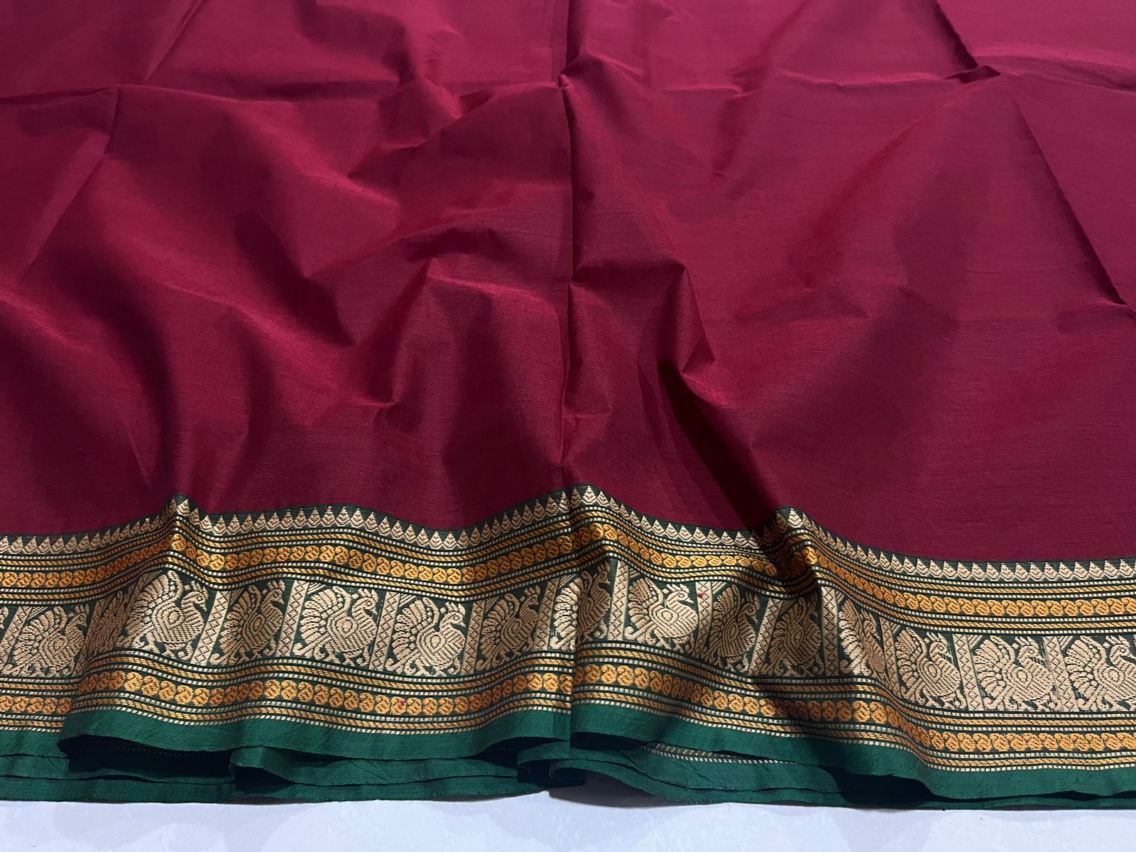 Thread annam plain chettinad cotton saree