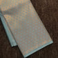 Kanchipuram handwoven semi silk pastel shade copper zari saree - Vannamayil Fashions