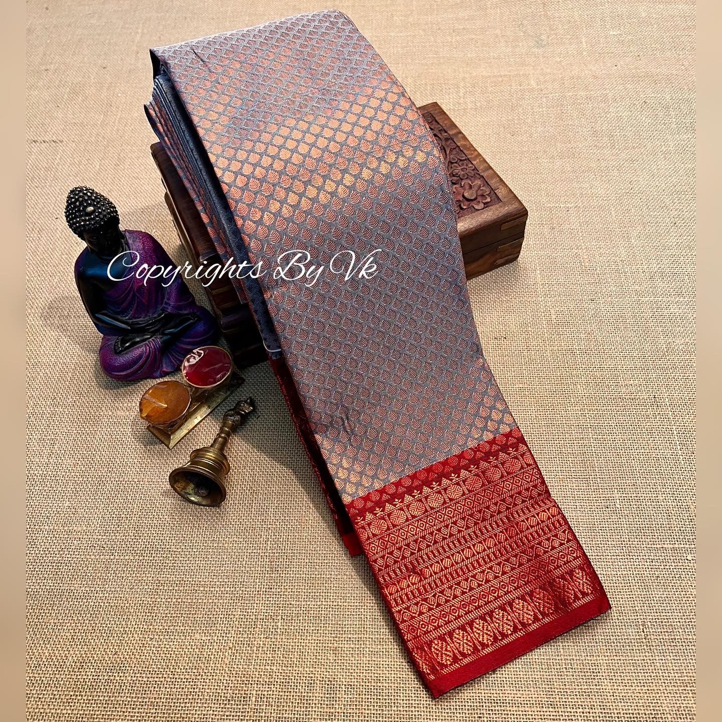 Kanjivaram semi silk vasundhara saree