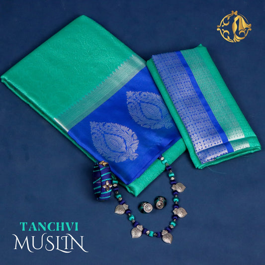 Kora muslin tanchuvi saree - Vannamayil Fashions