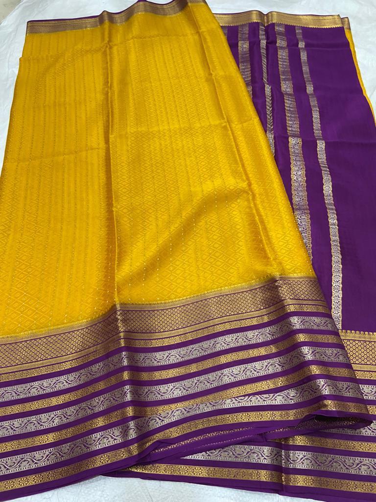 Ksic thickness pure mysore silk saree