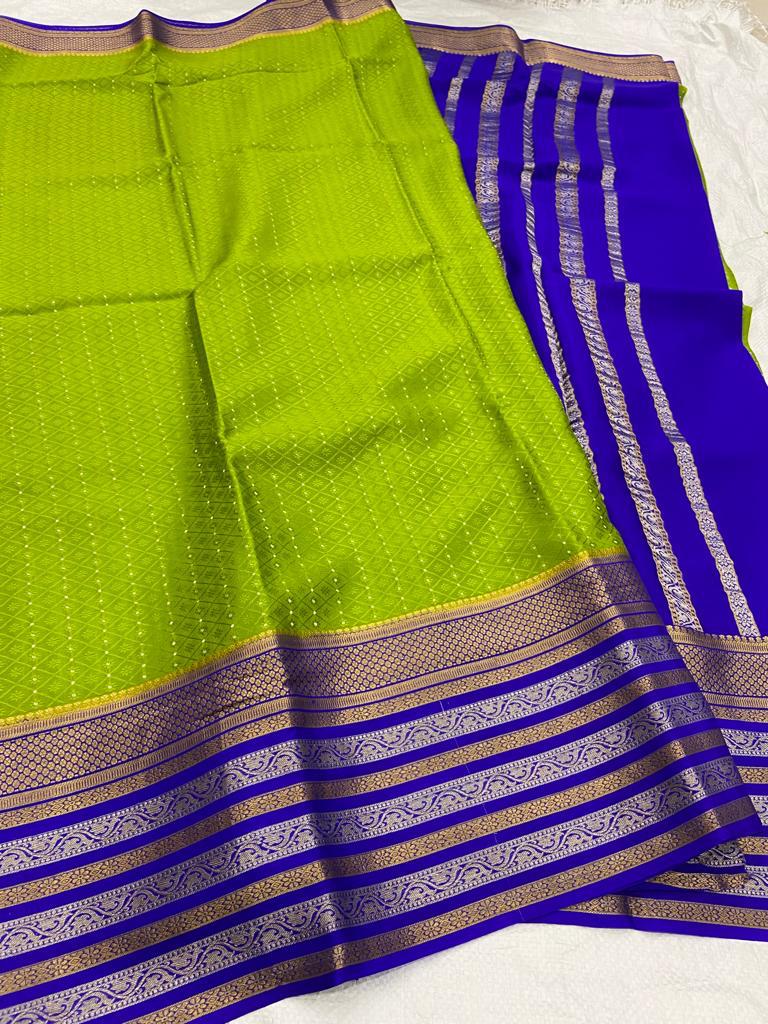 Ksic thickness pure mysore silk saree