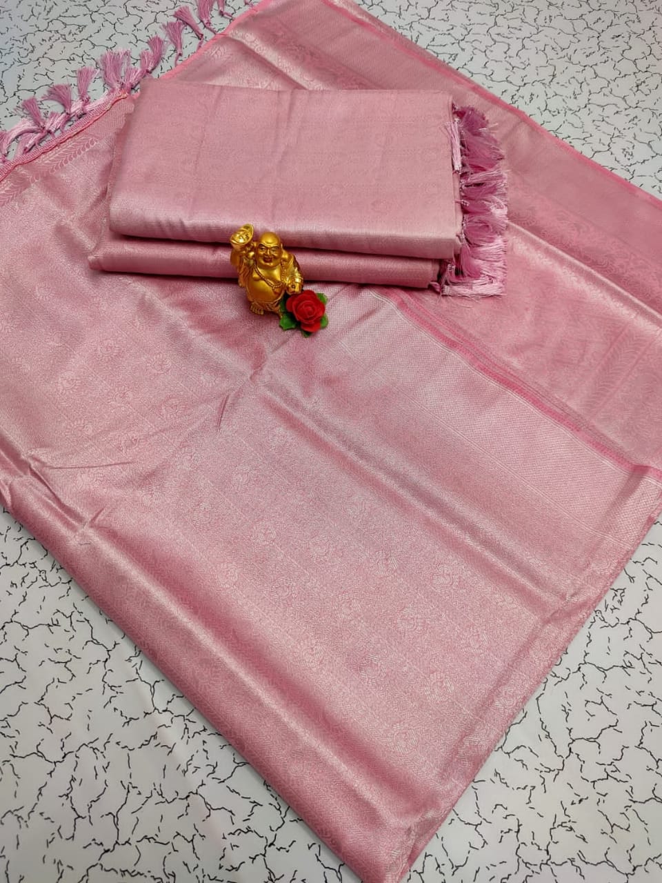 Kubera soft silk copper zari saree