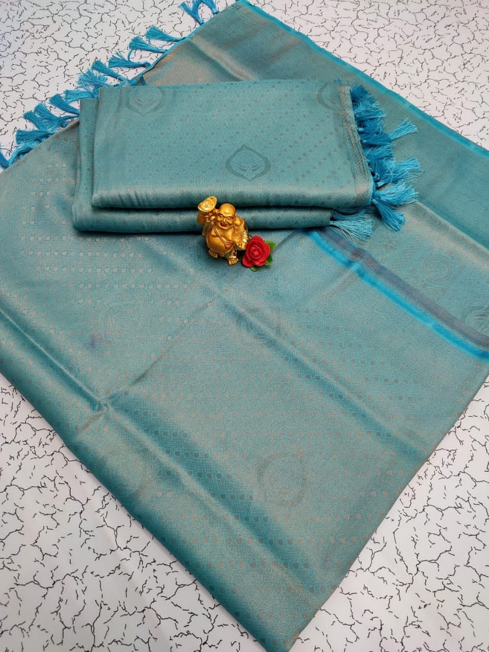 Kubera soft silk copper zari saree