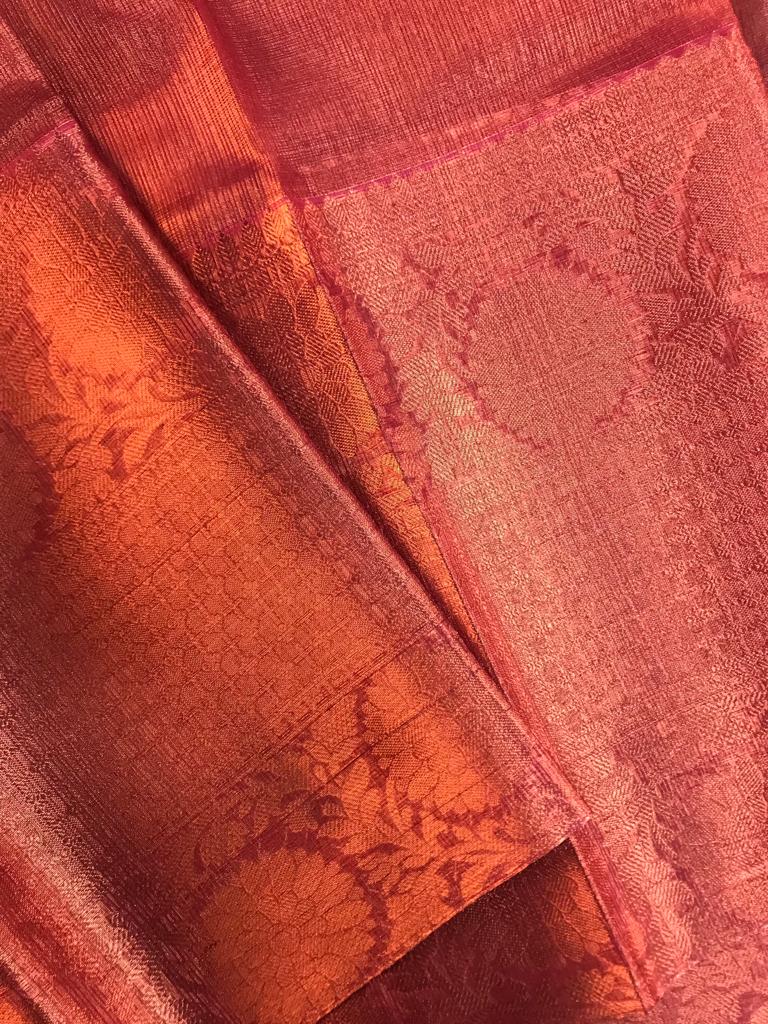 Long border tissue silk saree