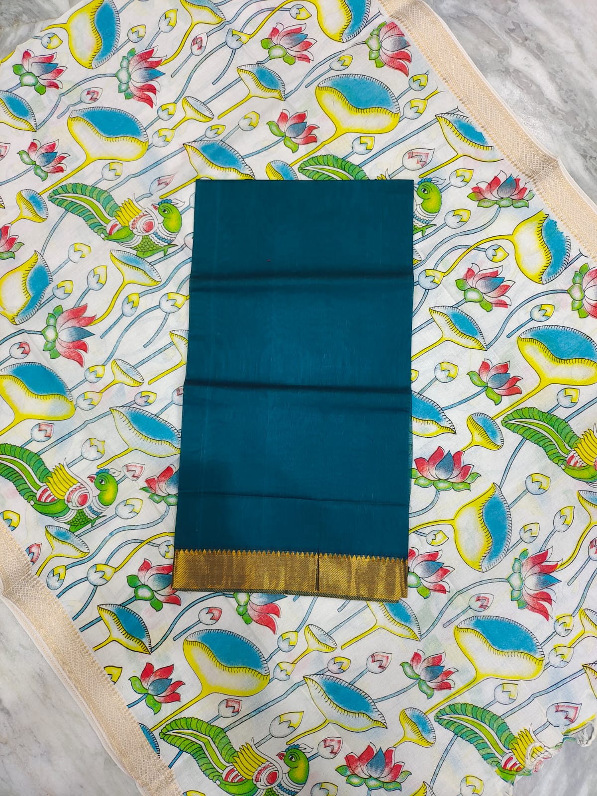 Mangalagiri cotton dress material set (unstitched)