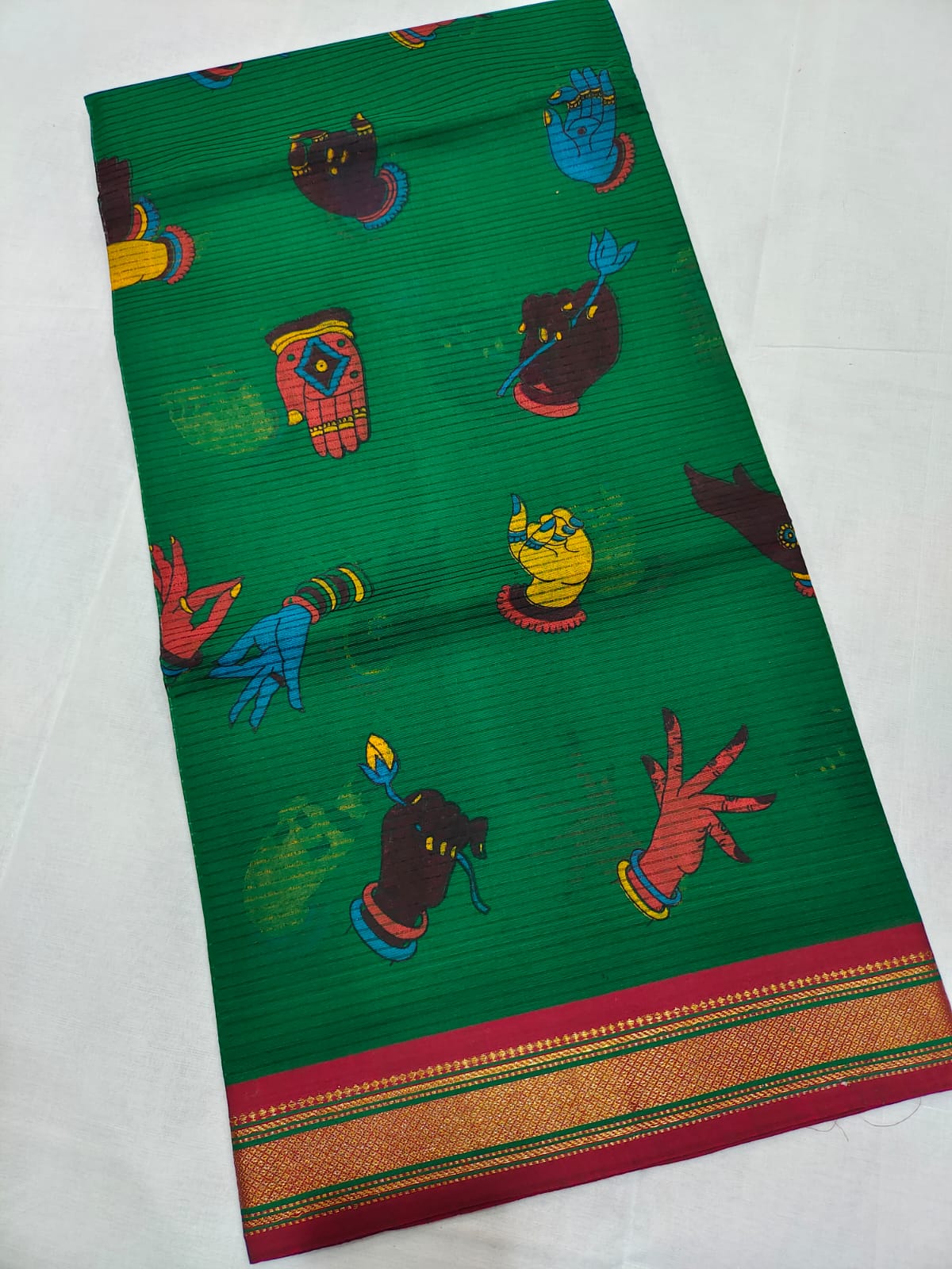 Mangalagiri cotton printed saree
