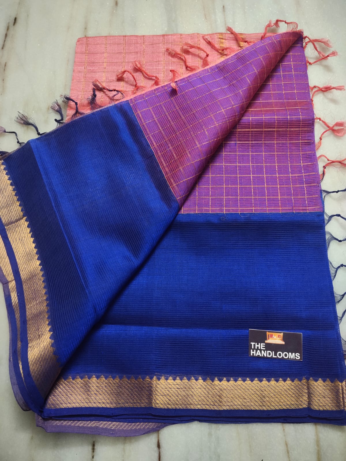 Mangalagiri handloom pure pattu by cotton saree