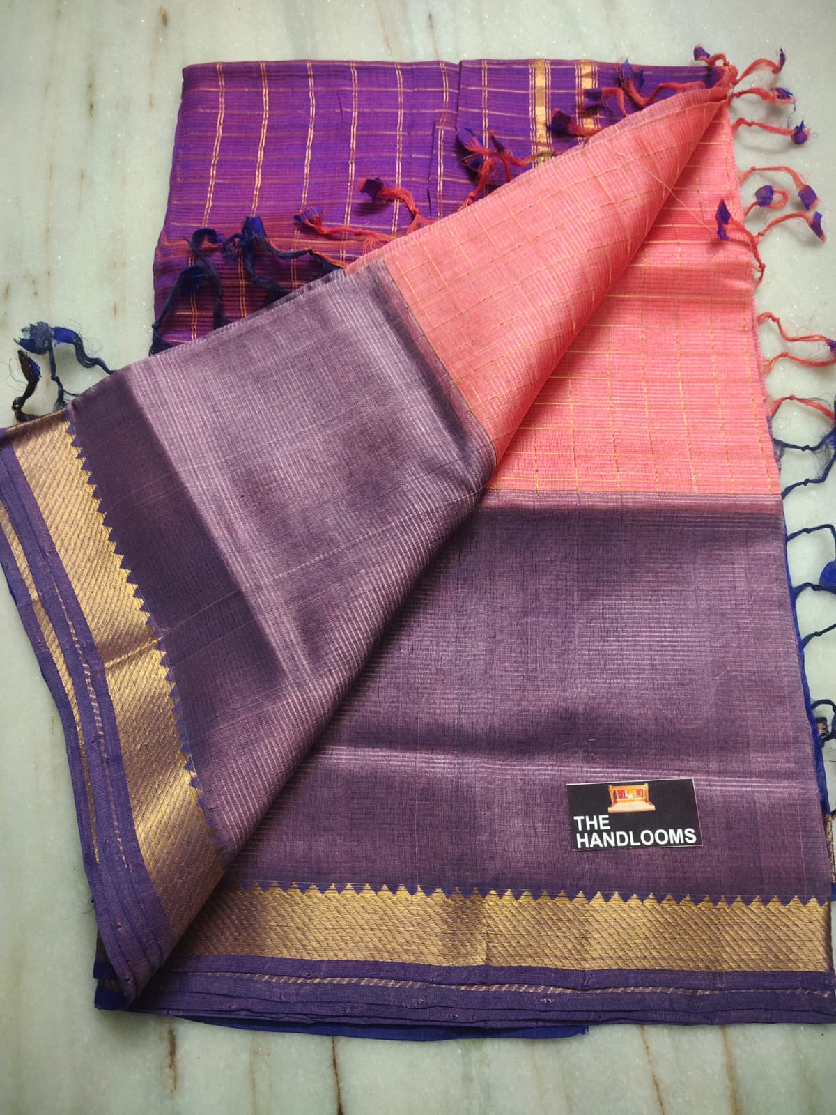 Mangalagiri handloom pure pattu by cotton saree