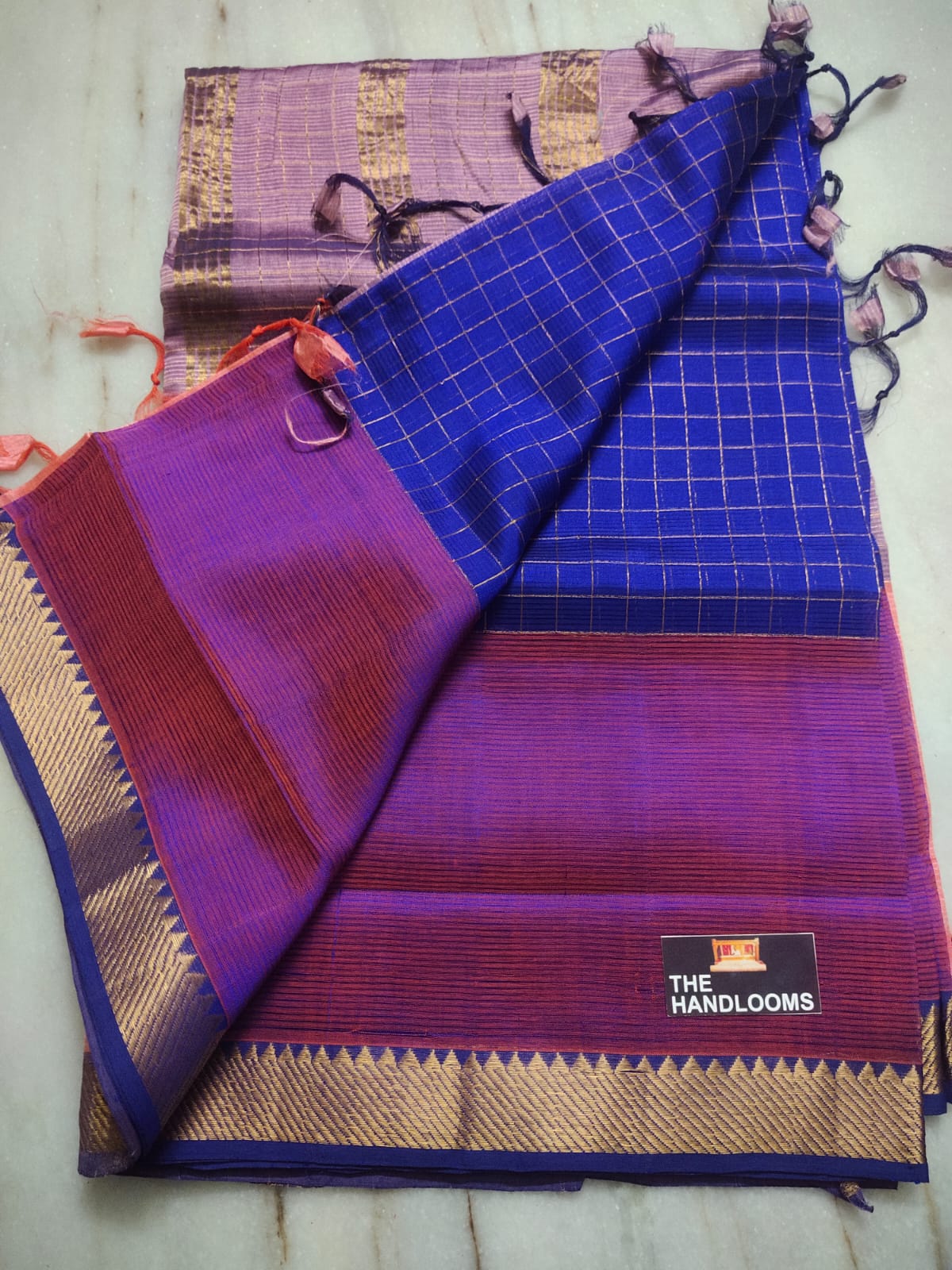 Mangalagiri handloom pure pattu by cotton saree