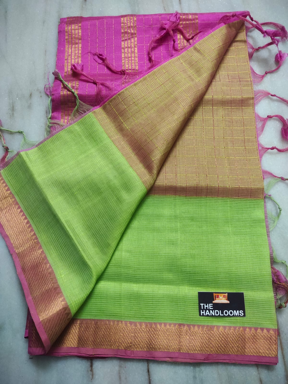 Mangalagiri handloom pure pattu by cotton saree