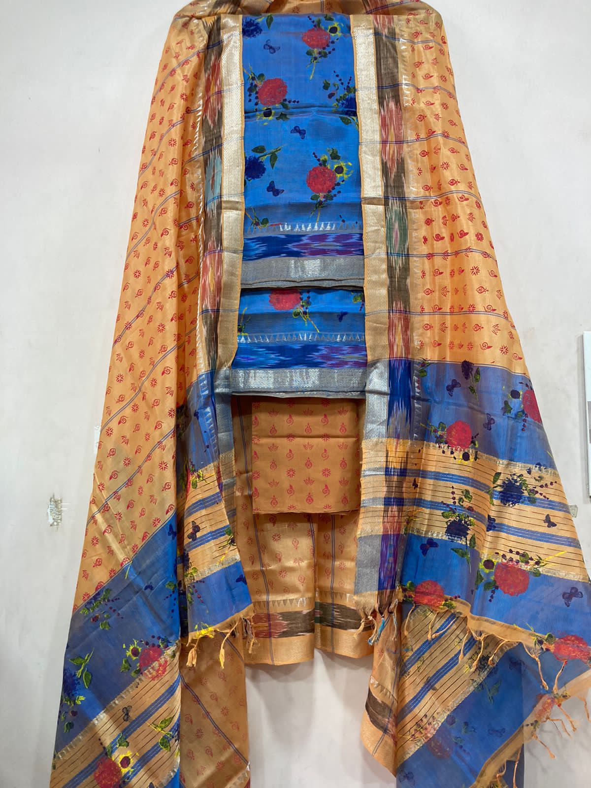 Mangalagiri pattu by cotton dress material