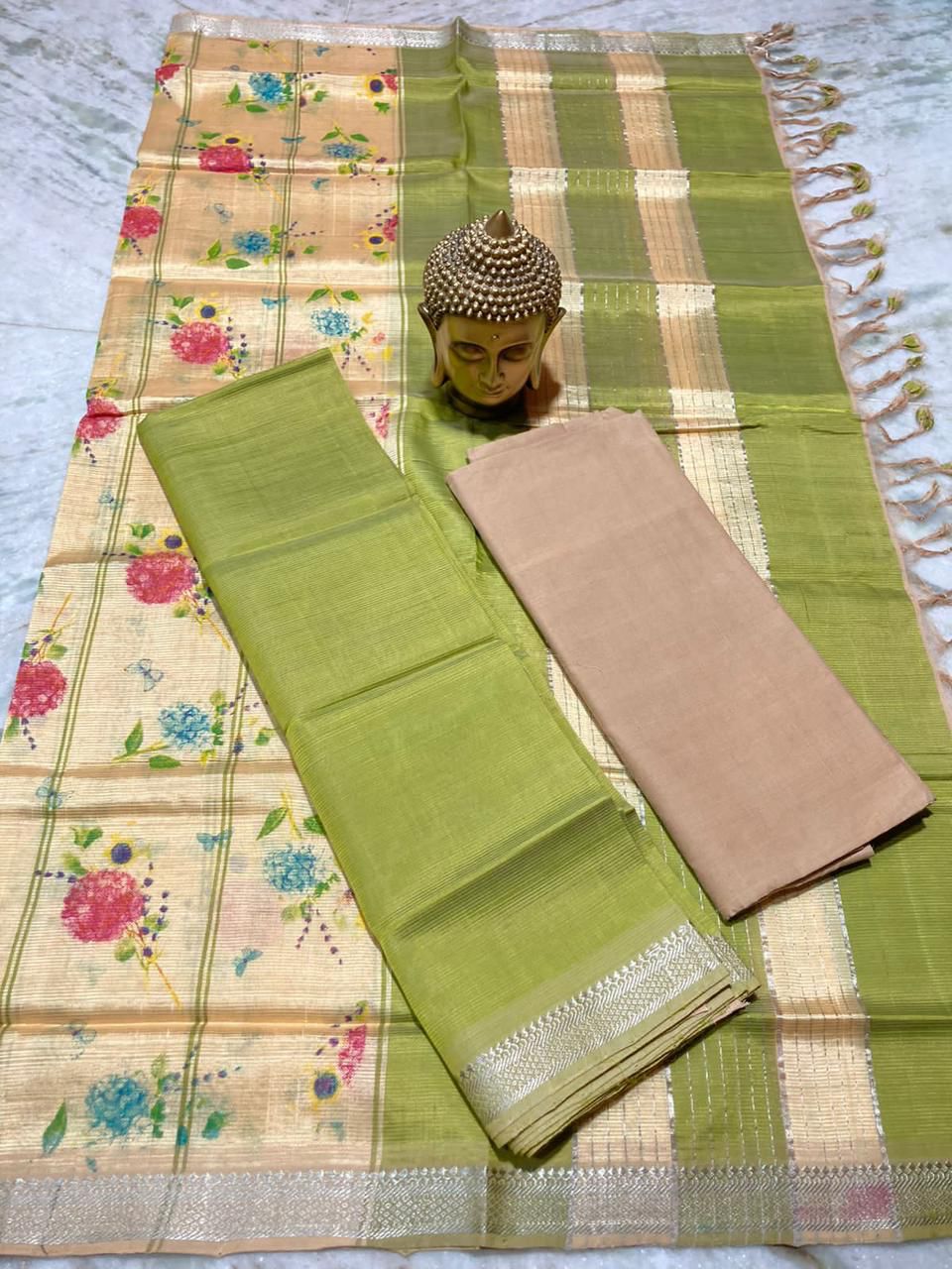 Mangalagiri pattu by cotton dress material
