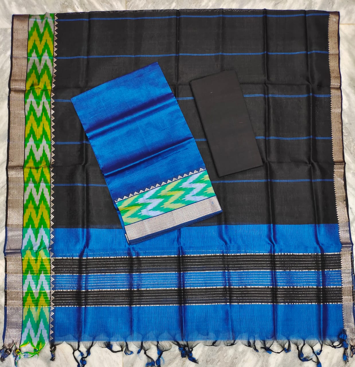 Mangalagiri pattu dress material set (unstitched)
