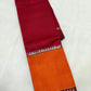 Mangalagiri pattu plain beautiful missing check jari temple border saree