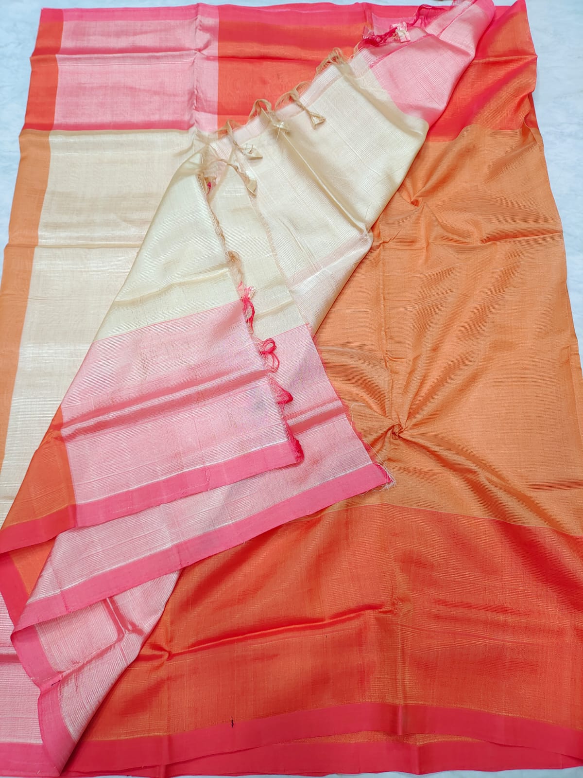 Mangalagiri pattu half and half saree