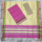 Mangalagiri pattu silver zari dress material