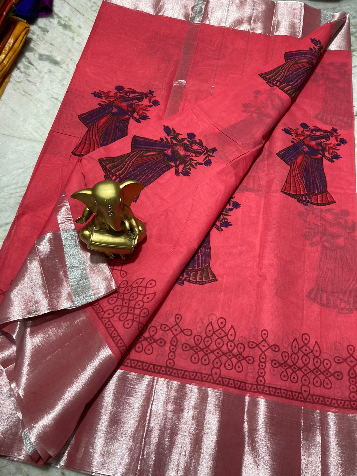 Mangalagiri pure cotton by cotton saree