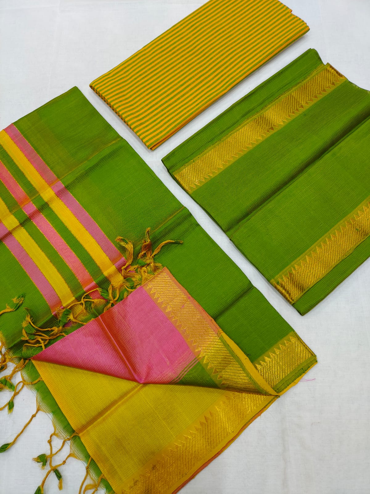 Mangalagiri pure cotton dress material set (unstitched)