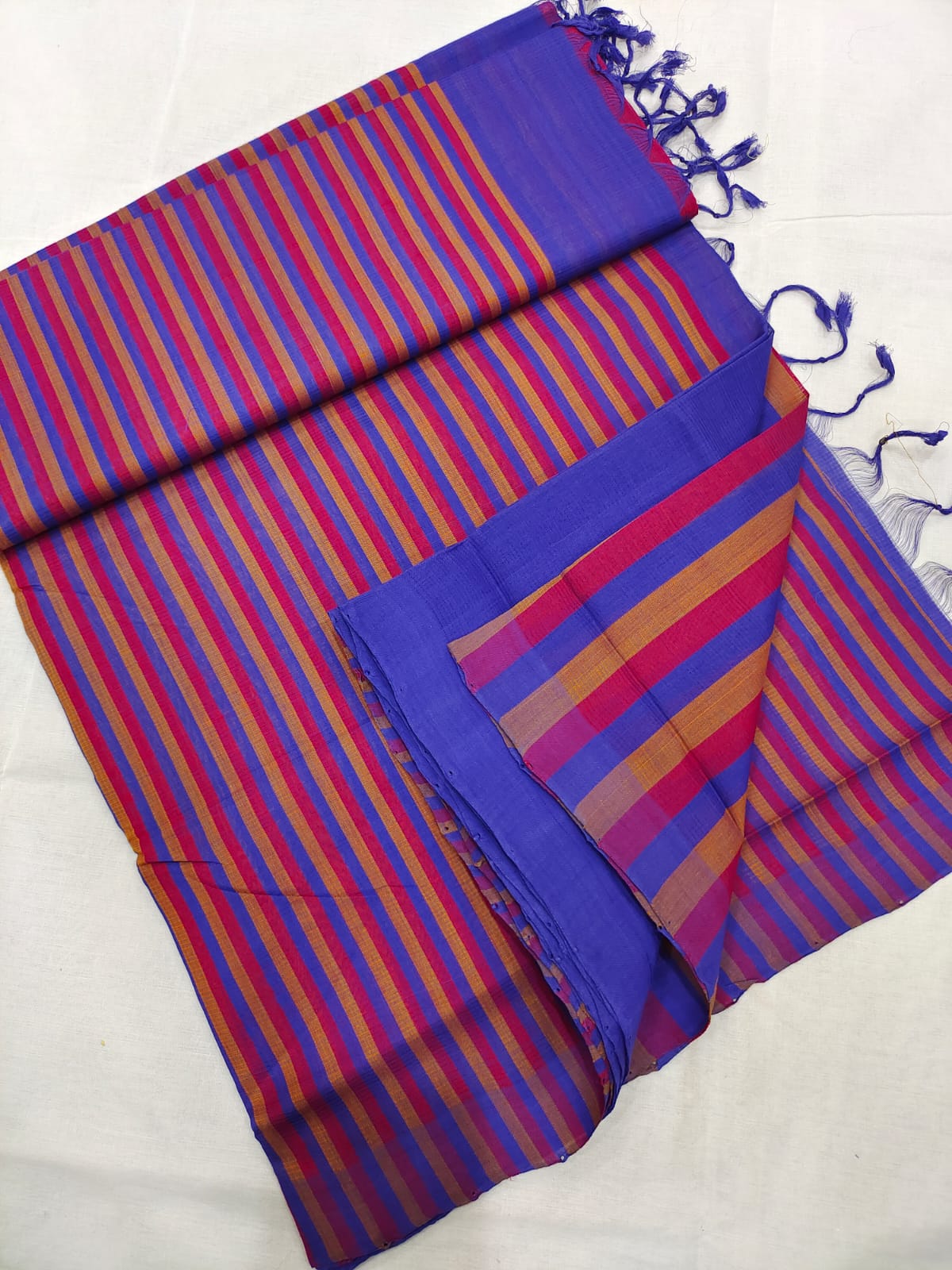 Mangalagiri pure handloom cotton  langavoni design saree