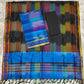 Mangalgiri pattu pochampalli zari border original ikkat design dress material set (unstitched) - Vannamayil Fashions