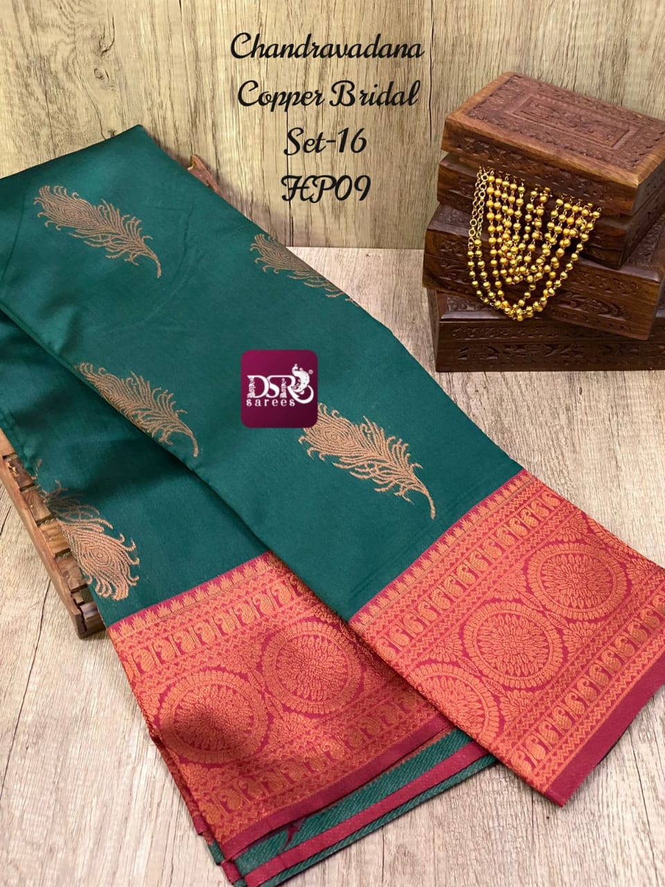 Kanchi semi silk temple pattu copper work saree