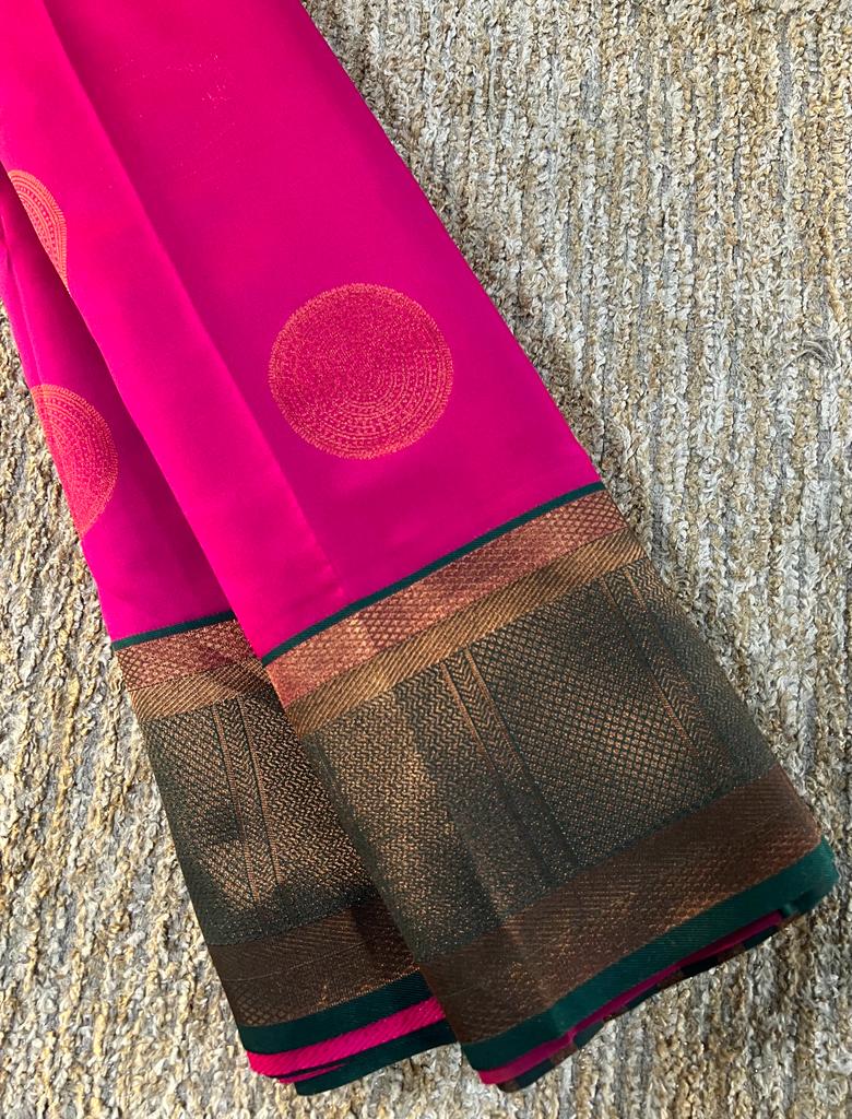 Neon soft silk saree