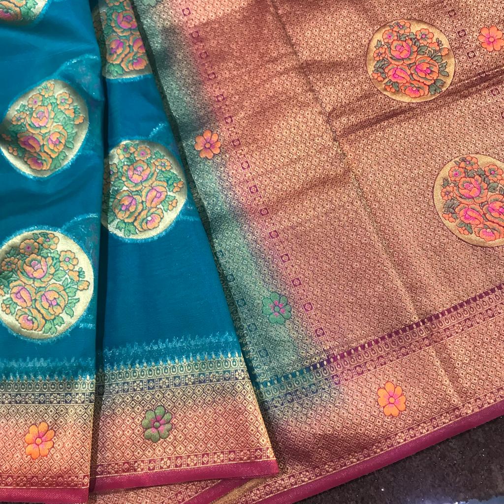 Organza banarasi silk saree