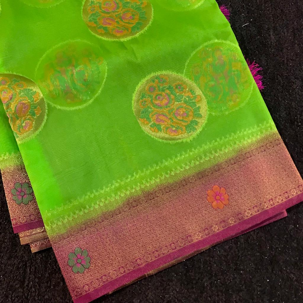 Organza banarasi silk saree